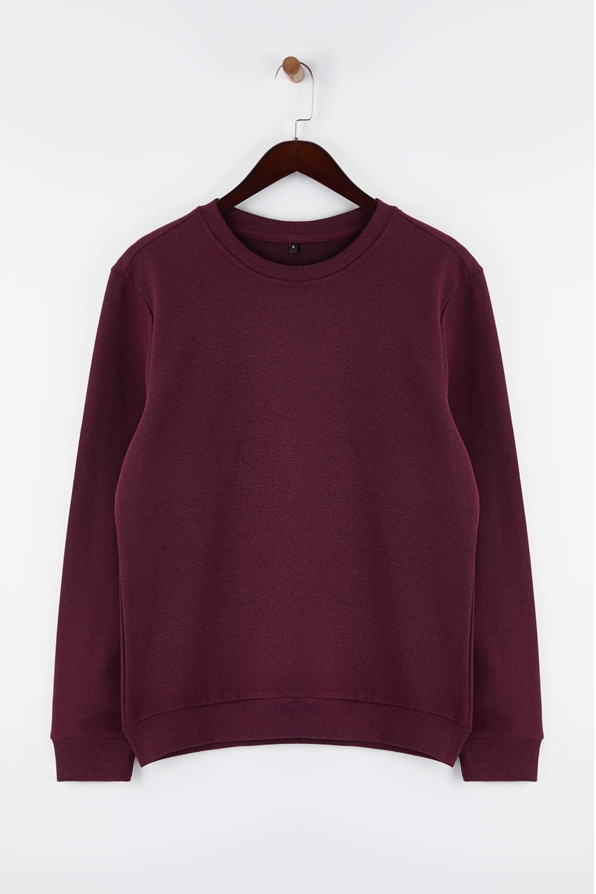 Trendyolmilla  Siyah-Bordo-Lacivert 3'lü Paket Regular/Normal Kesim Basic İçi Polar Sweatshirt TMNAW26SW00006 - Görsel 2