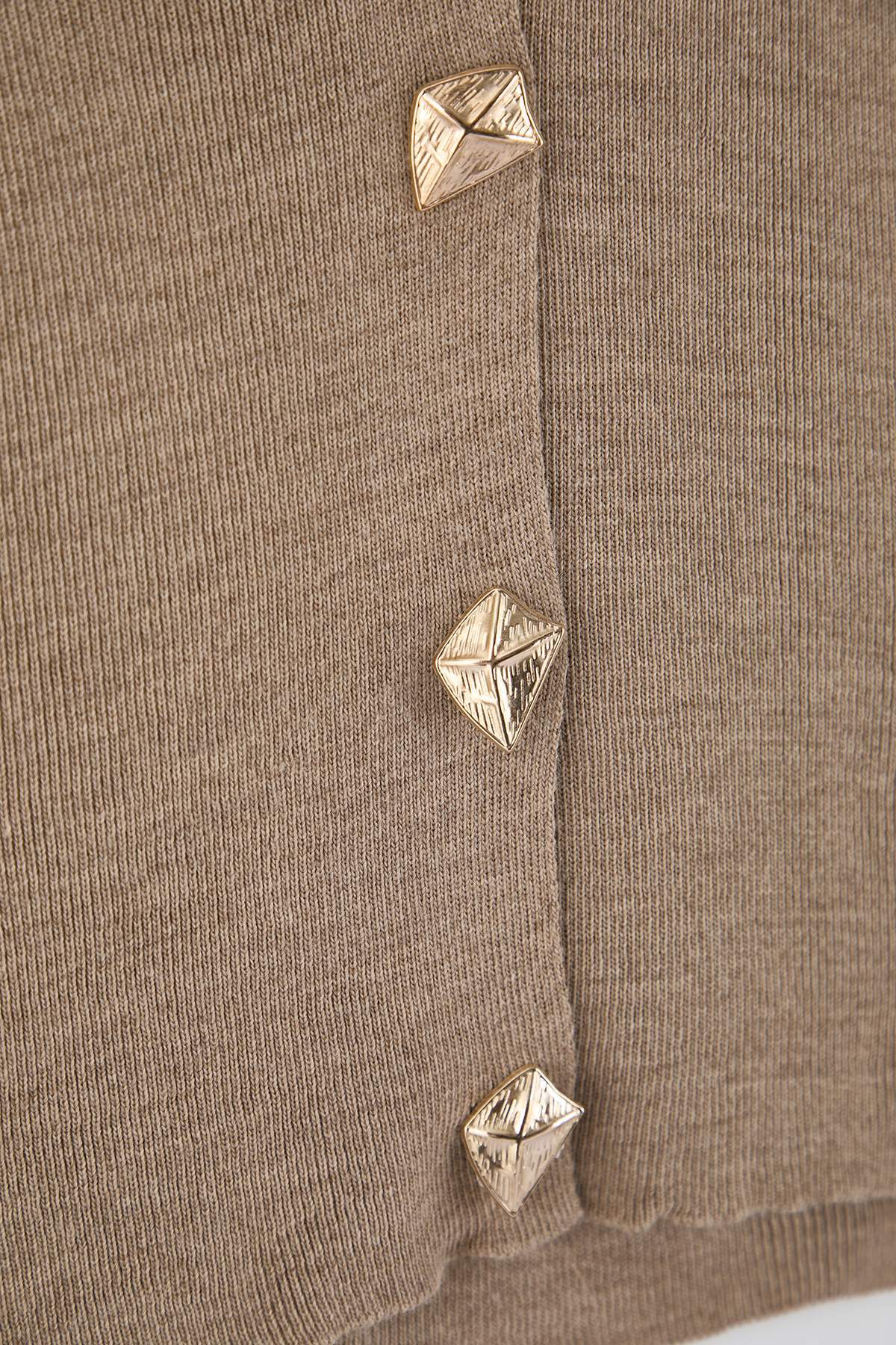 Trendyolmilla  Vizon Düğme Detaylı Düz Triko Hırka TWOAW26HI00144 - Görsel 7