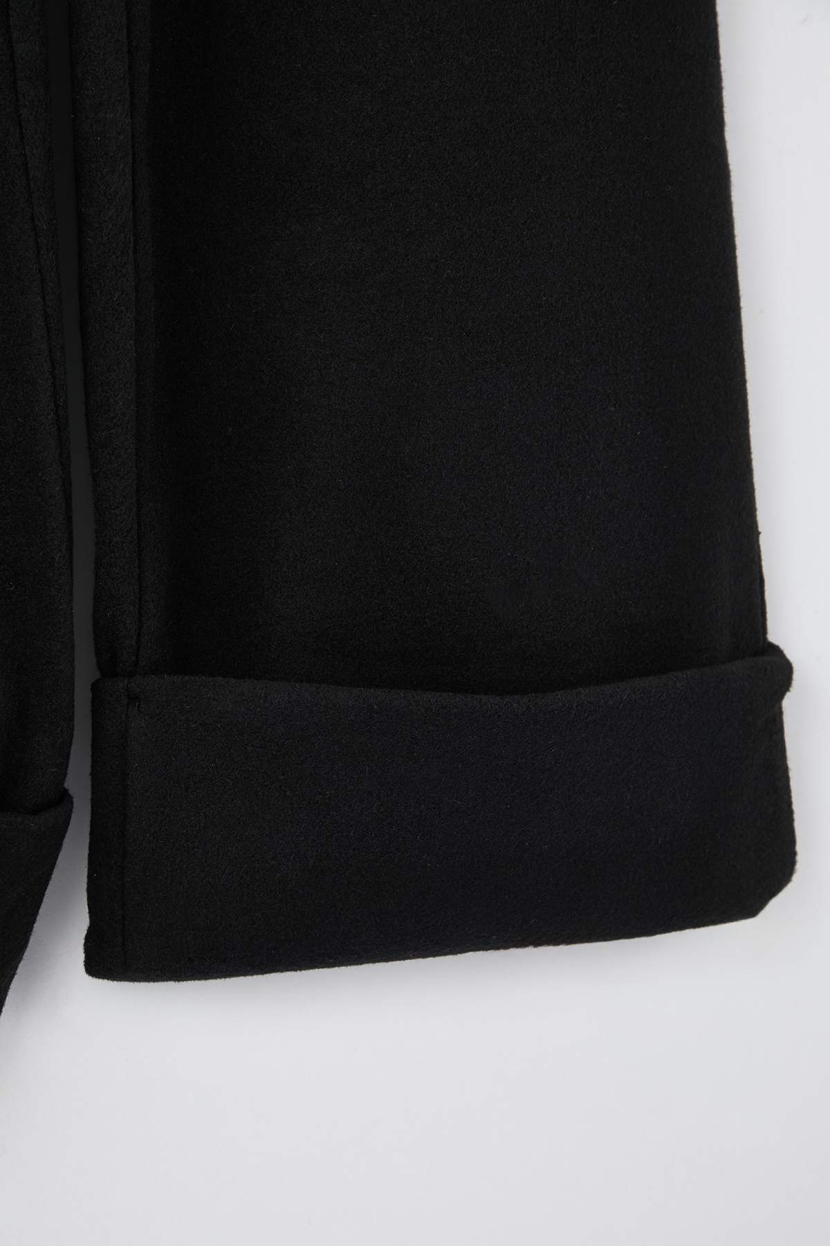 Trendyolmilla  Siyah Wide Leg/Geniş Paça Yüksek Bel Dokuma Pantolon TWOAW23PL00302 - Görsel 6