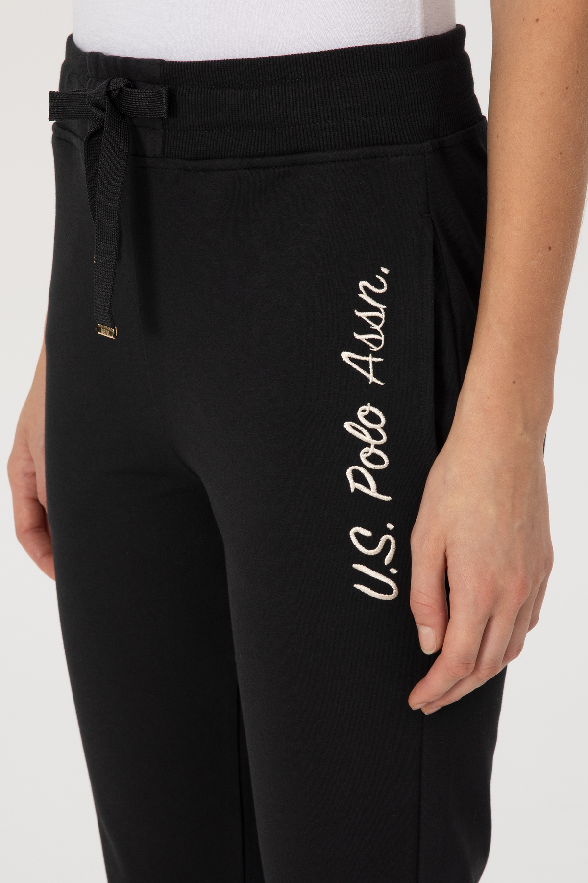 U.S. Polo Assn.  Kadın Siyah Jogger Eşofman Altı 50314364-VR046 - Görsel 5