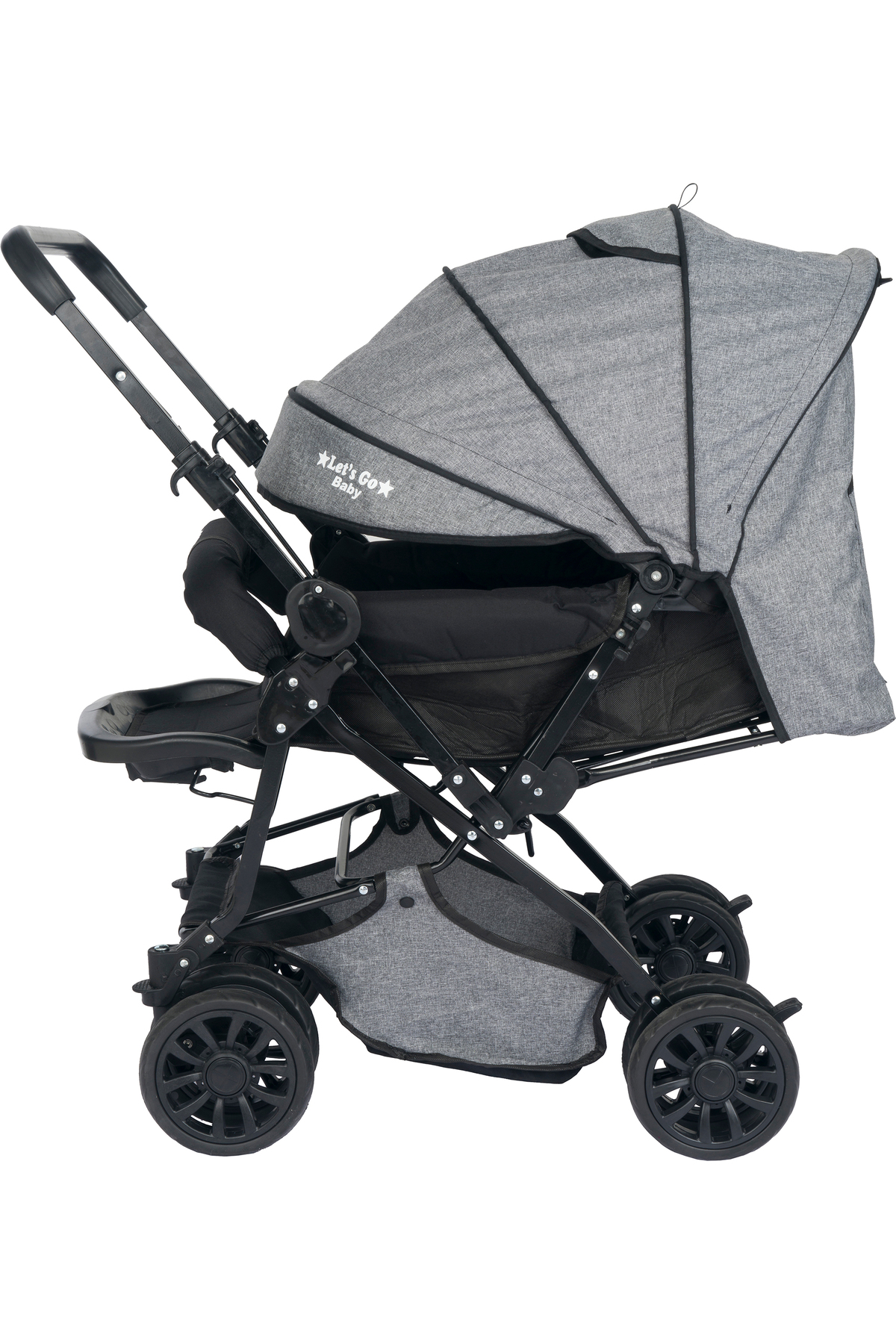 LETS GO BABY Çift Yönlü Bebek Arabası Bebek Puset Dayanıklı Katlanabilir fotoğrafı 4 (önizleme)