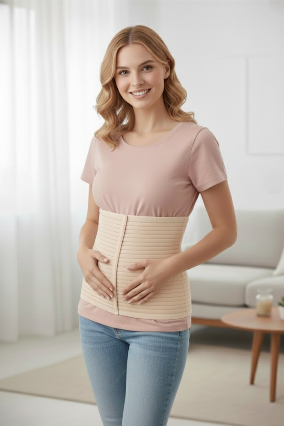 Wiforte Doğum Sonrası Abdominal Karın Korsesi, Ayarlanabilir ve Bedensiz Toparlayıcı Korse