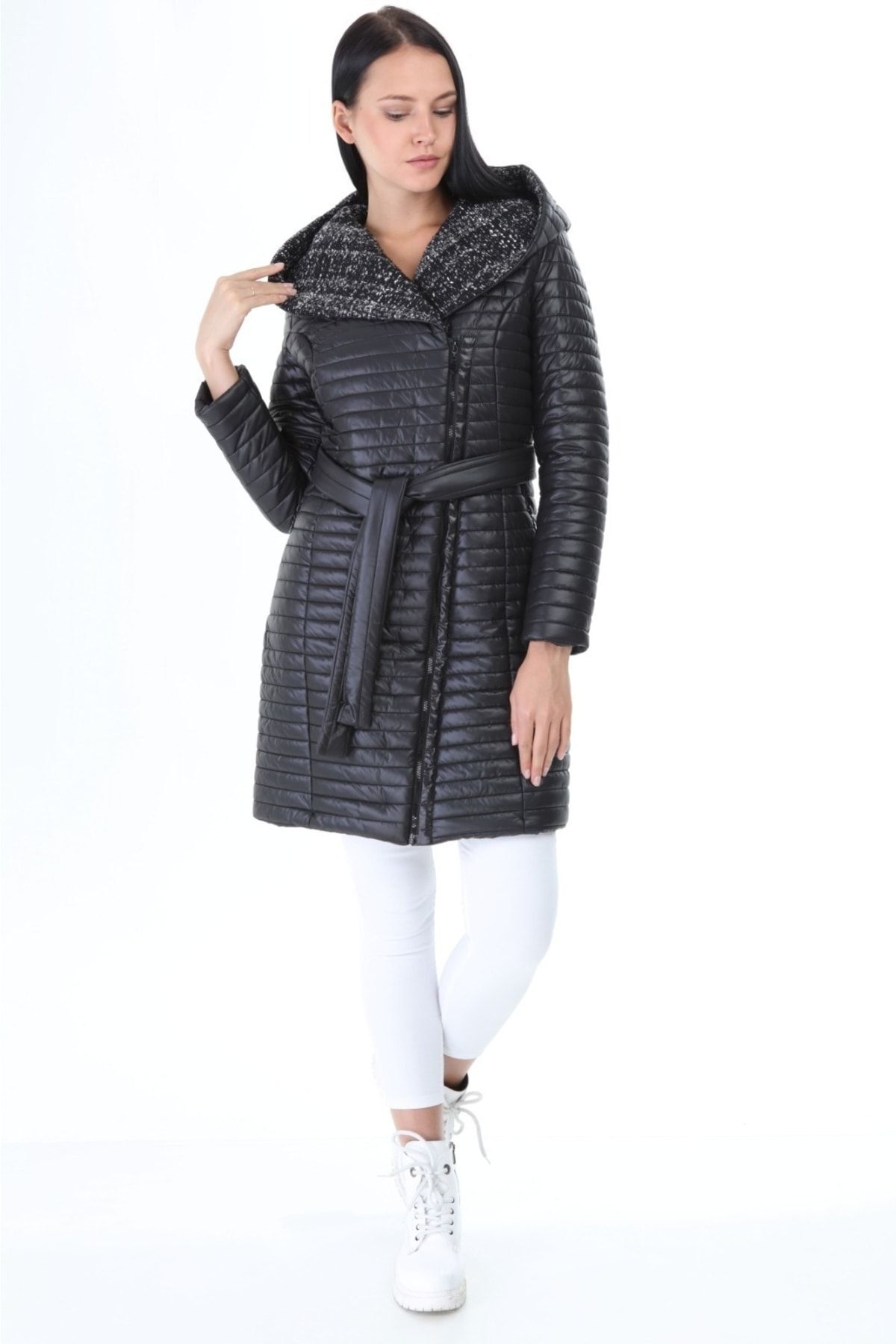 Cristina  Örme Kapşonlu Kapıtone - Görsel 6