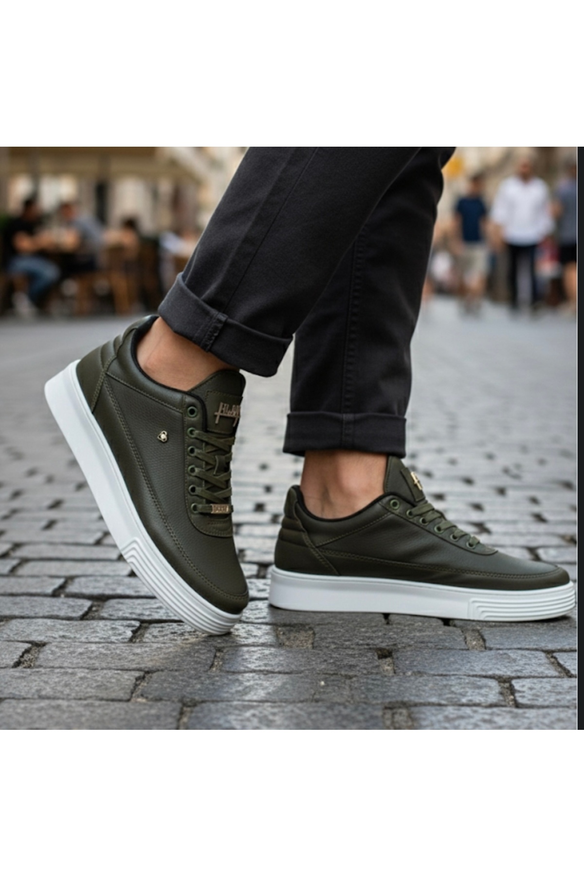 FİLLİNG POLO Haki Beyaz 011 Erkek Sneaker günlük ayakkabı görsel 4