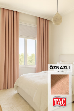 Perlife Gold ® Lüks Şönil Dokulu Blackout Karartma Fon Perde – Pilesiz Ekstra...