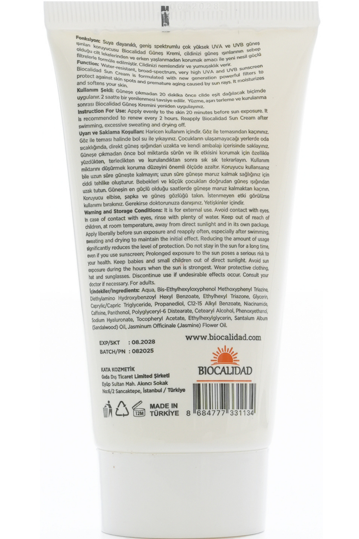 Güneş Koruyucu Krem 50+ SPF PA++++ Yeni Nesil UV Filtreleri — Güneş kremi 150 — تصویر 5 از 5