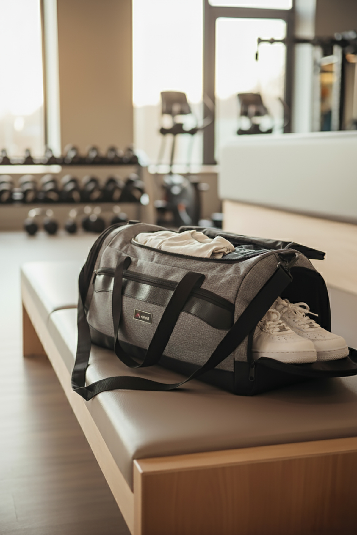 Fiyaka  Nil-12 SPOR ÇANTASI AYAKKABI BÖLMELİ SEYAHAT ÇANTASI EL VALİZİ GYM SPOR SALONU GRİ - Görsel 3