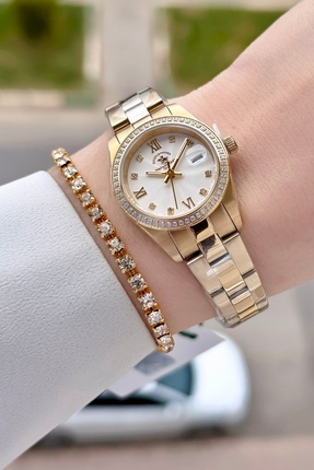 Santa Barbara Polo Racquet Club Gold Renk 26 Mm Tam Çelik Kadın Kol Saati ve ...