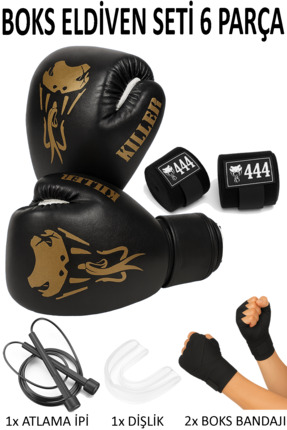 Genel Markalar Kıller Boks Eldiveni Seti Boxing Gloves Boks Bandajı Boks Dişl...