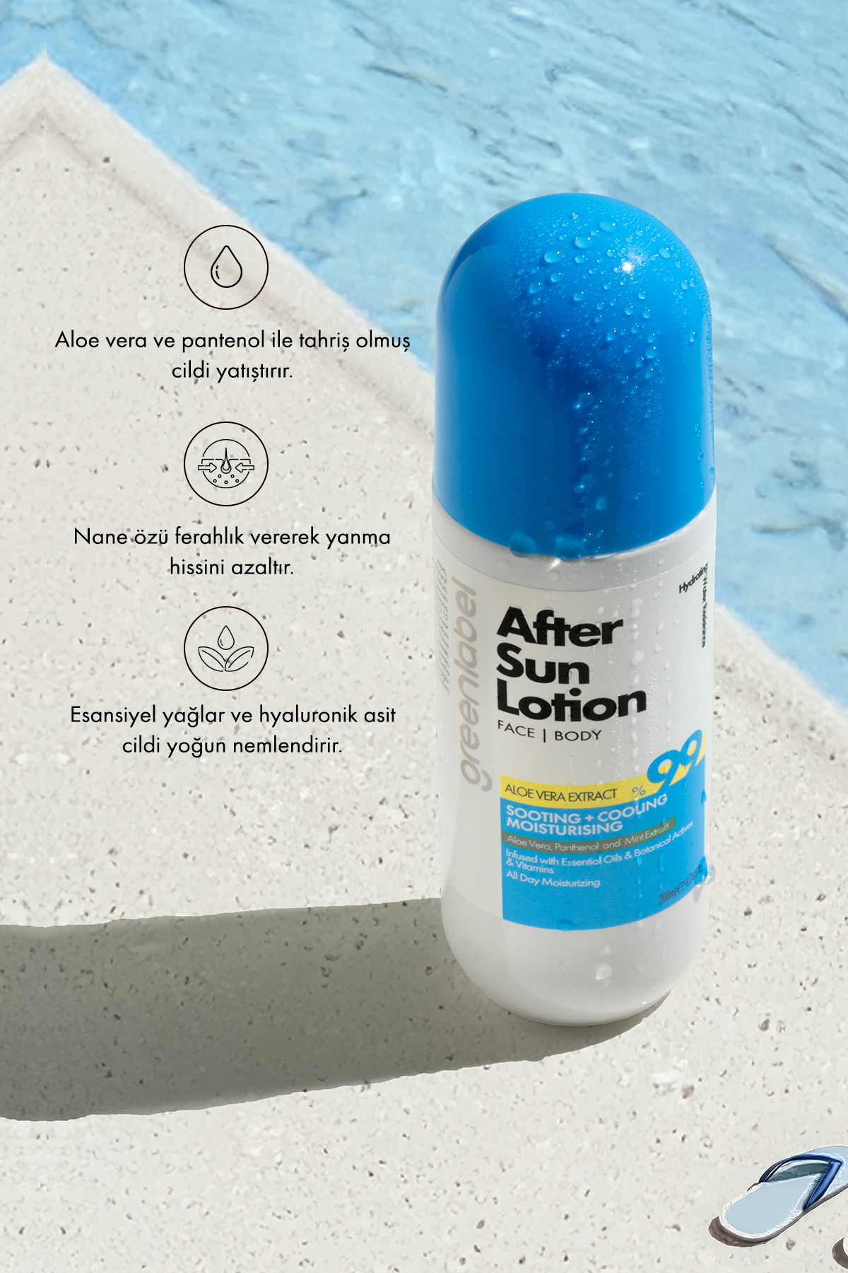 Güneş Sonrası Vücut Losyonu Aloe Vera Ve Nane Ekstraktı Içeren After Sun Body Lotion 200 ml — GLK-061 — تصویر 3 از 6