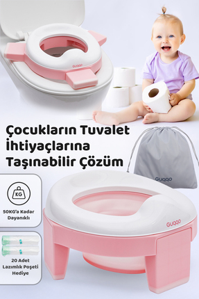 Guqqo Lazımlık, Portatif Katlanabilir Taşınabilir Seyahat Çocuk Tuvaleti, Klo...
