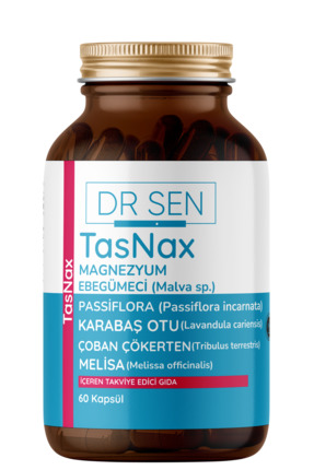 DR ŞEN Tasnax Magnezyum Passiflora Melisa Karabaş Otu Çarkıfelek, Çoban Çöker...
