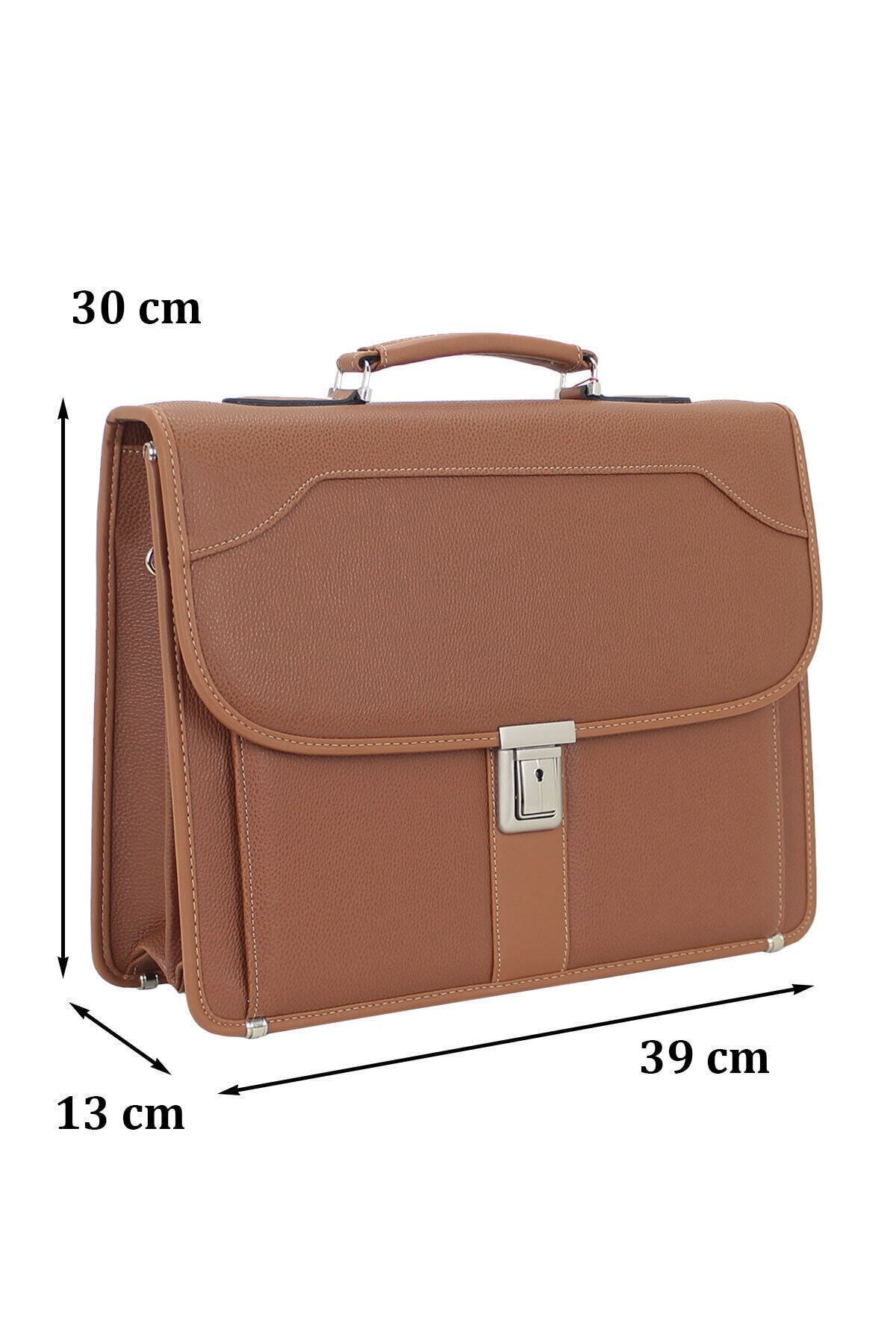 MESCHAIN  Erkek Evrak Çantası 15,6 inç Organizer Bölmeli A4 Kağıt ve Dosya Uyumlu Omuz Askılı - Görsel 8