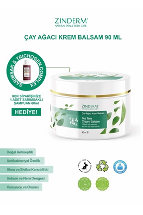 zinderm Çay Ağacı Yağı Kremi, Balsamı 90ml