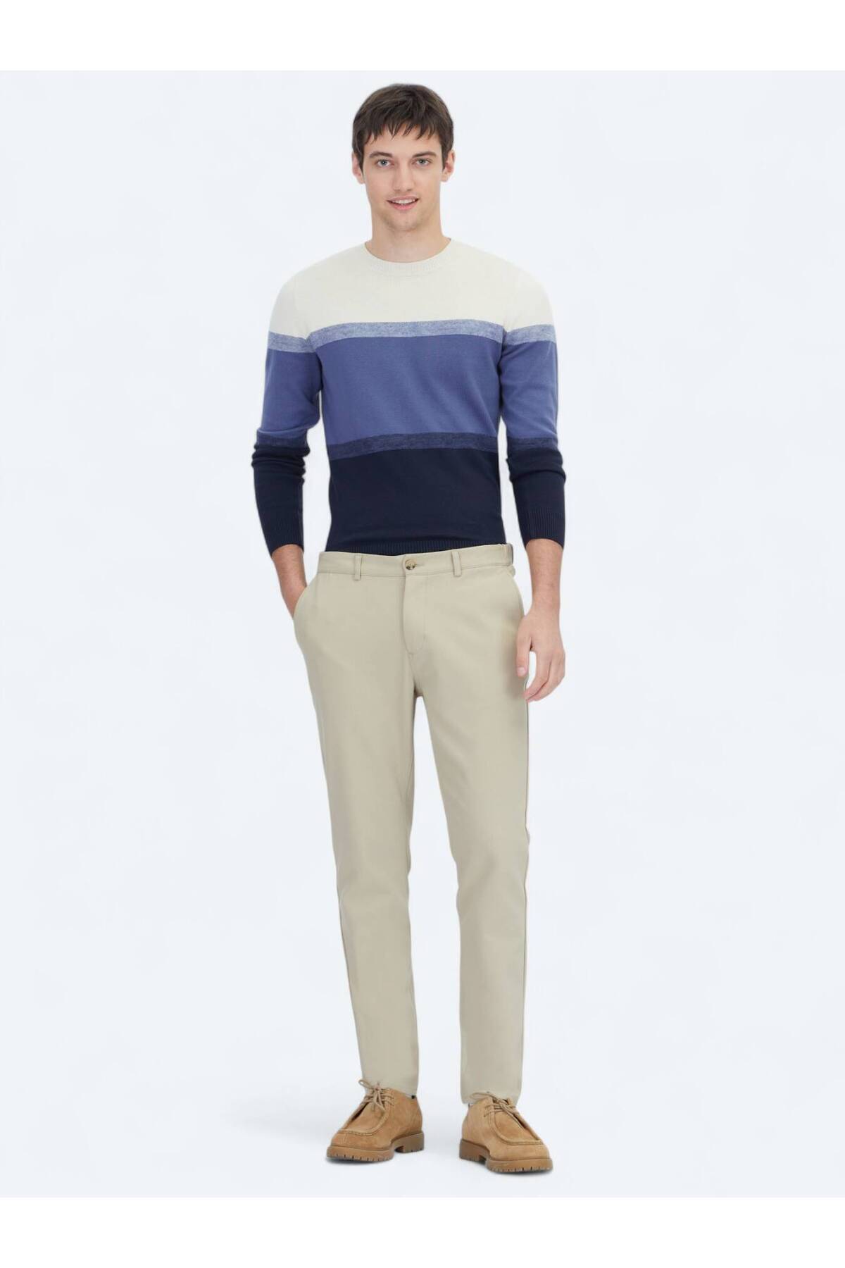 شلوار کتان نخی راحتی طرح شتری Kip