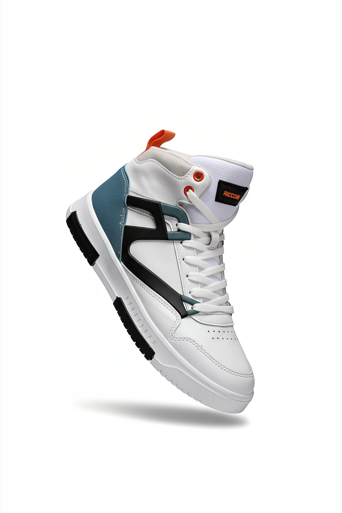 Riccon  Erkek Comfort Sneaker Bot 001263 Beyaz Petrol