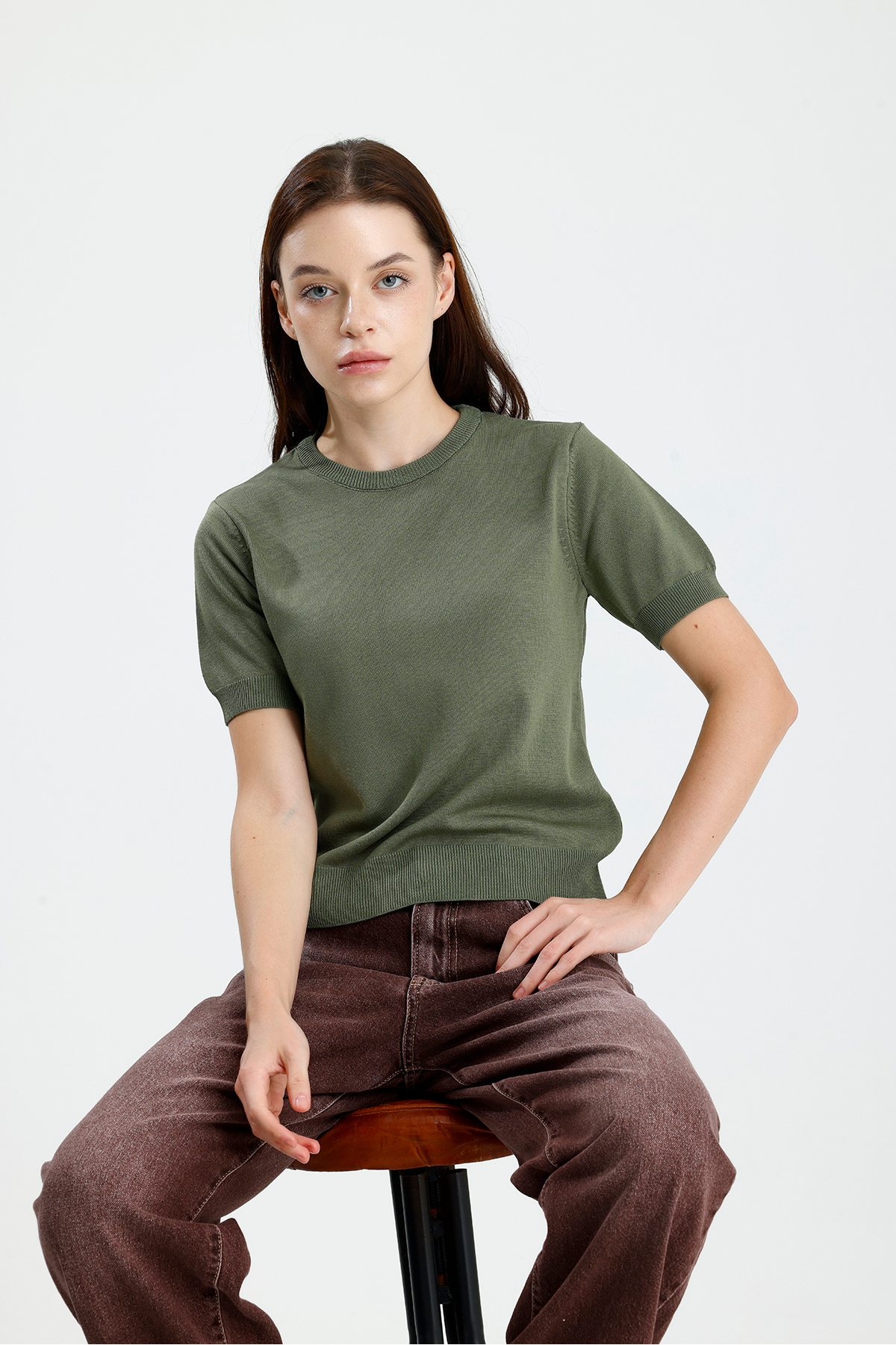 figo  Kısa Kol Kadın Triko - Görsel 8