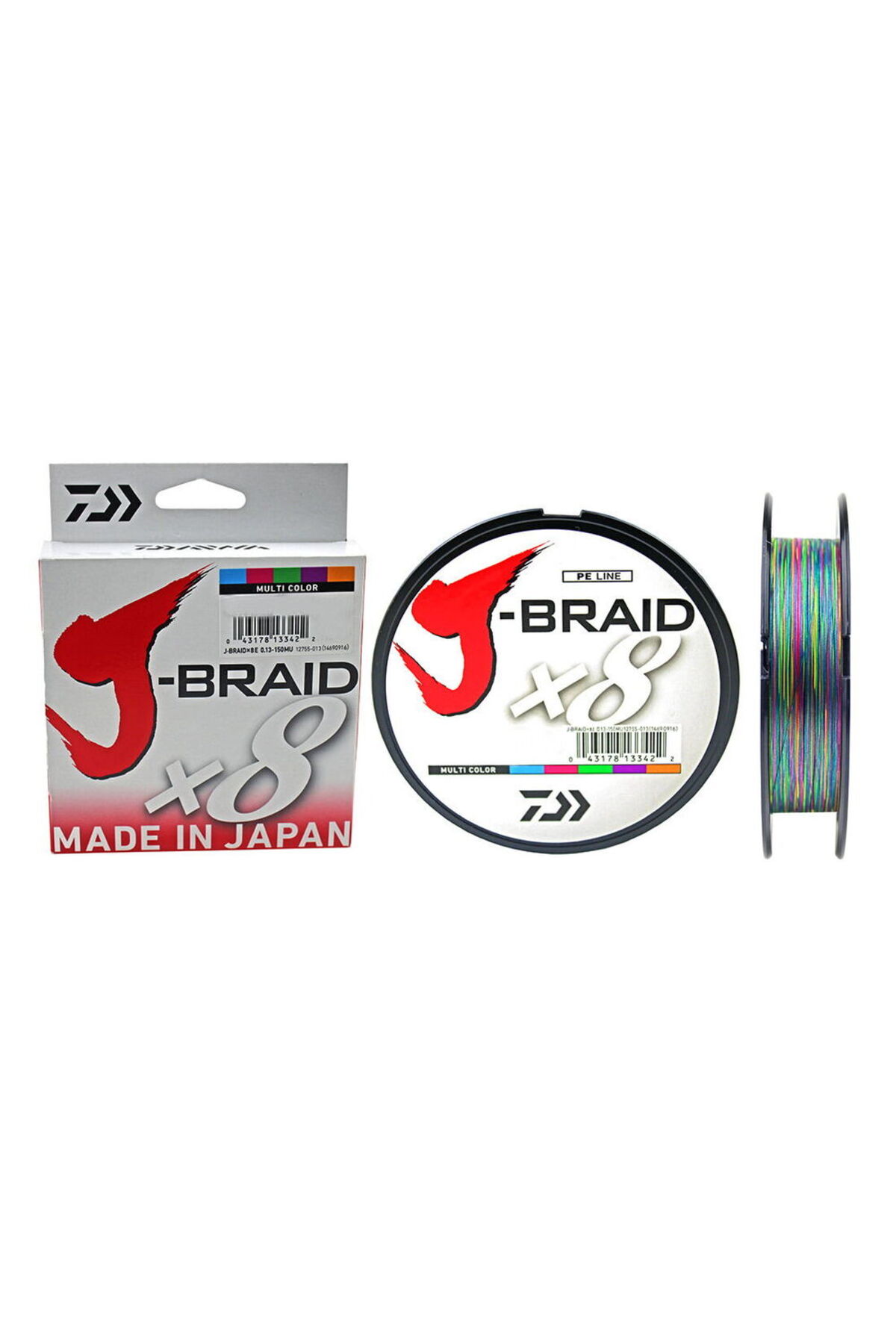 JBraid 8B 300m 0.16 MM Multicolor Rope Fishing Line