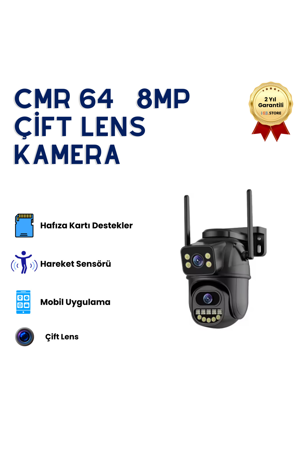 hızlı store CMR64 Kablosuz güvenlik IP kamera 4K 8MP HD çift Lens Hareket Algılayıcı Akıllı Sensörlü Güvenlik Ka