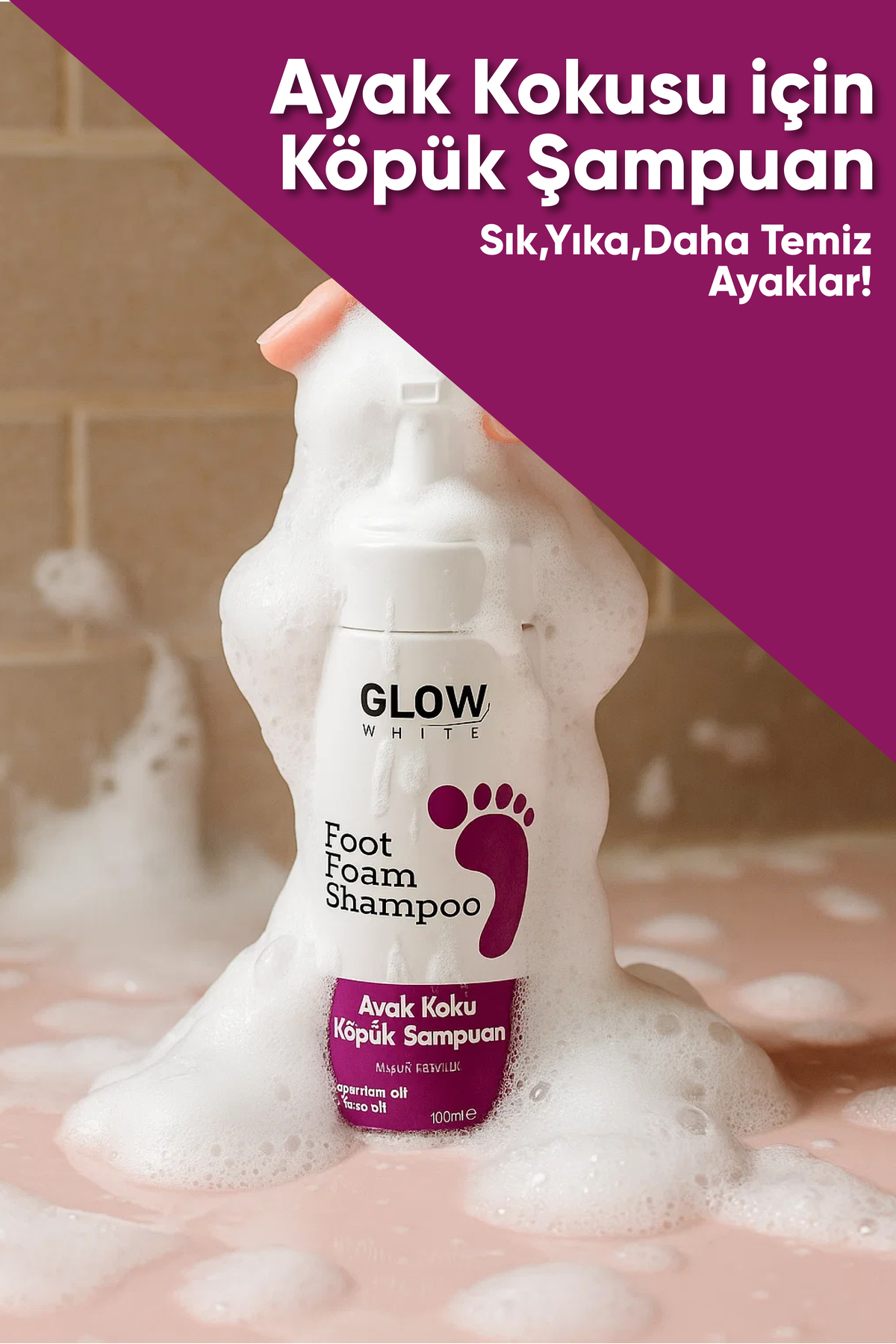 Ayak Koku Giderici Köpük Şampuan – Doğal Çay Ağacı ve Nane Yağı Özlü (100 ml) — G-AYAKSAMPUAN-1 — تصویر 4 از 6