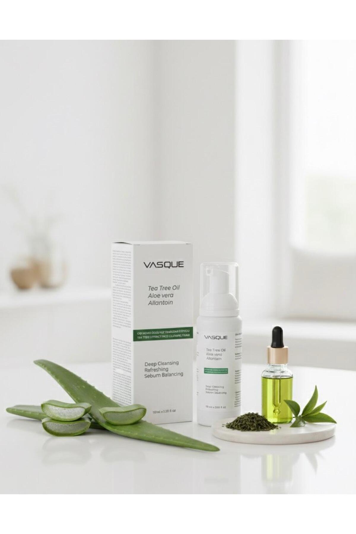 Genel Markalar Çay Ağacı Özlü Tea Tree Oil Yüz Temizleme Köpüğü - Özel Kore Formülü — Vasquecayagacı00001