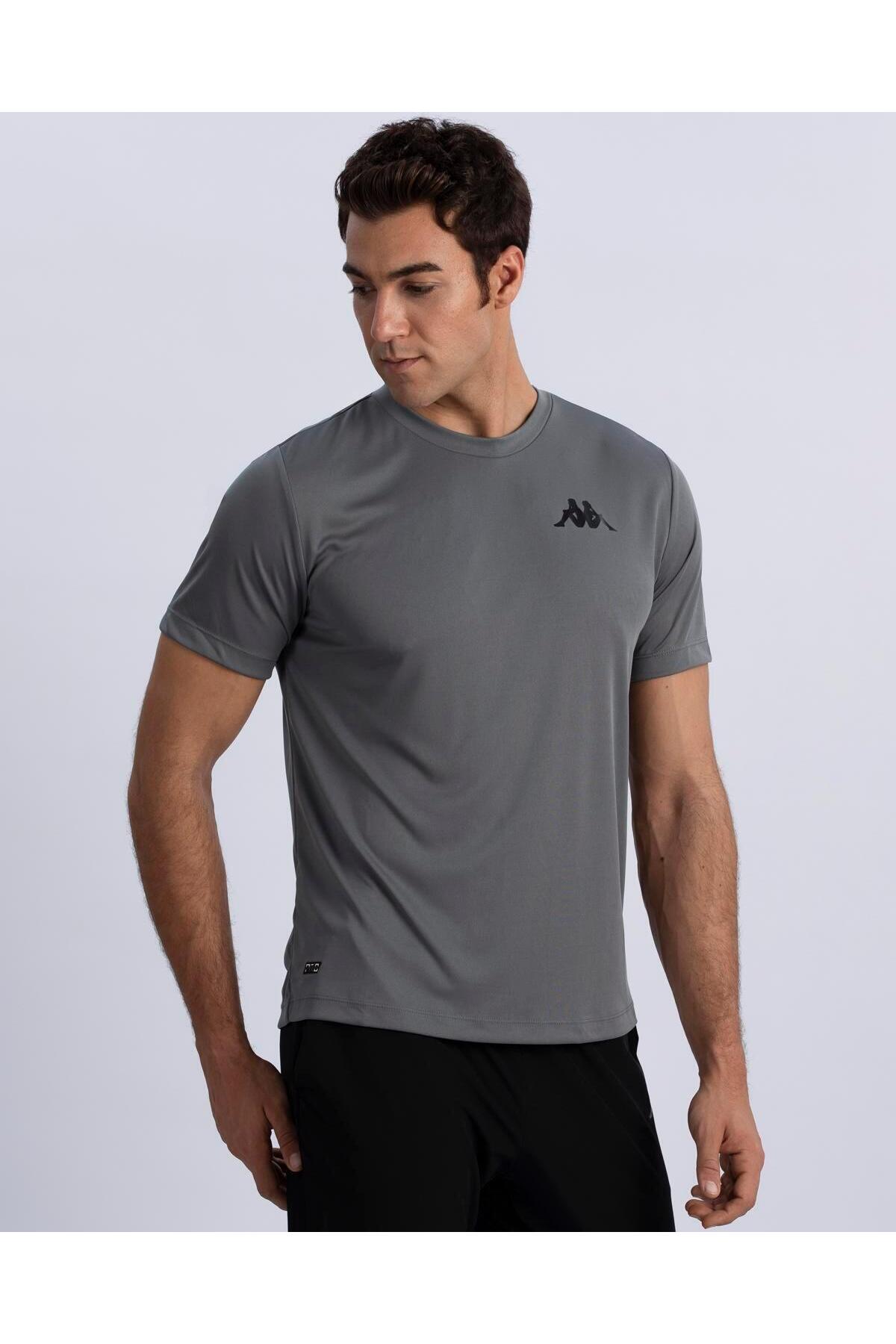 Kappa Kombat Crew Neck Tee Erkek Antra Gri Regular Tişört görsel 2