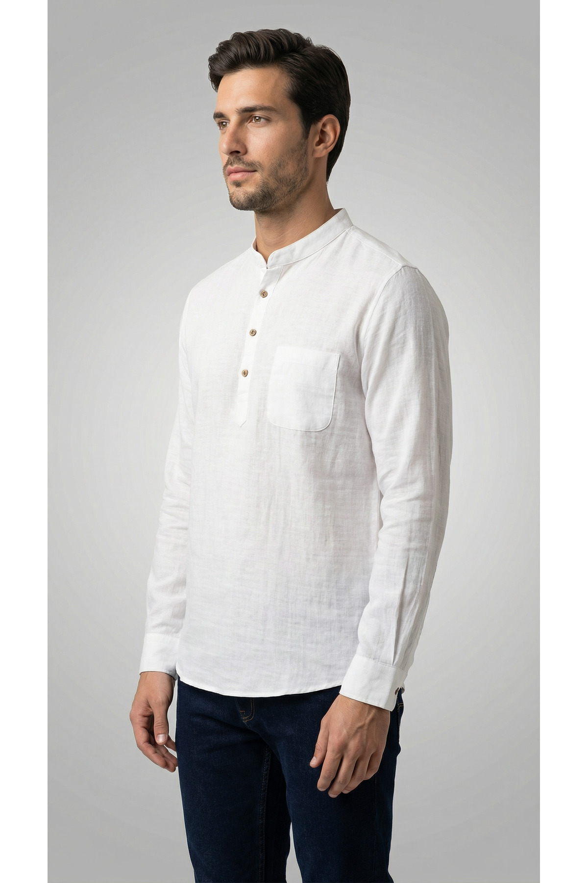 ALVİSTA  Erkek Müslin Gömlek %100 Pamuk - Görsel 3