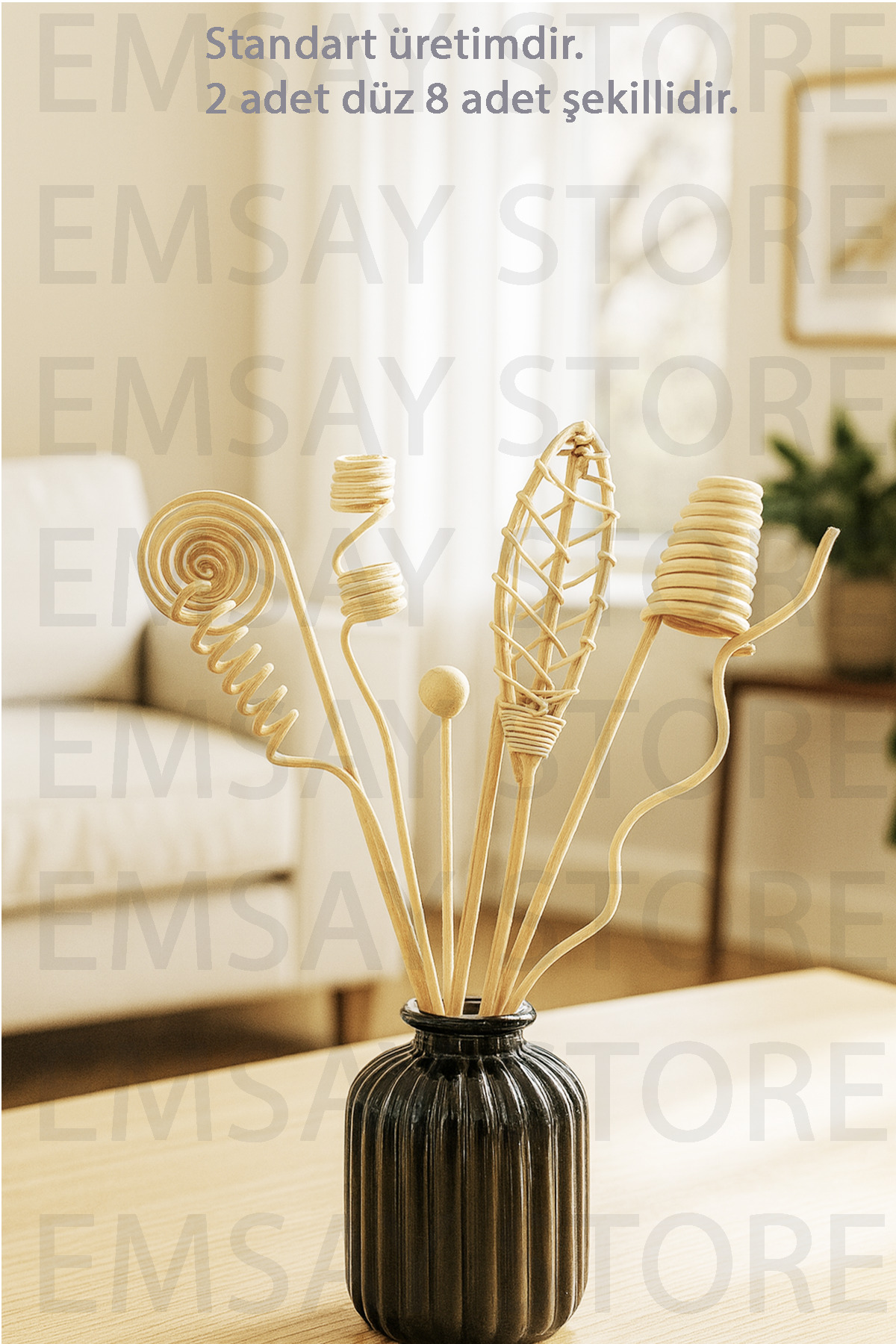 10Pcs Bohemian Rattan Original Bamboo Decorative Stylish Scent Sticks Diffuser Sticks