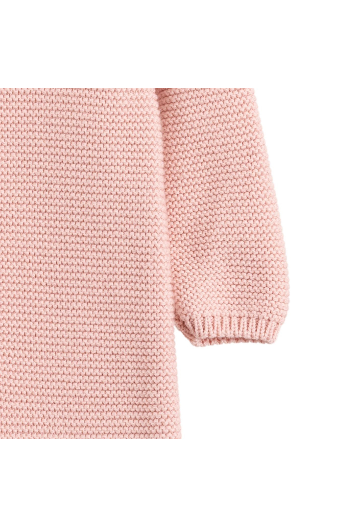 Minora Kışlık Triko Unisex, Coconut Düğmeli, Links Örgü Tarz Bebek Tulumu Pudra fotoğrafı 4 (önizleme)