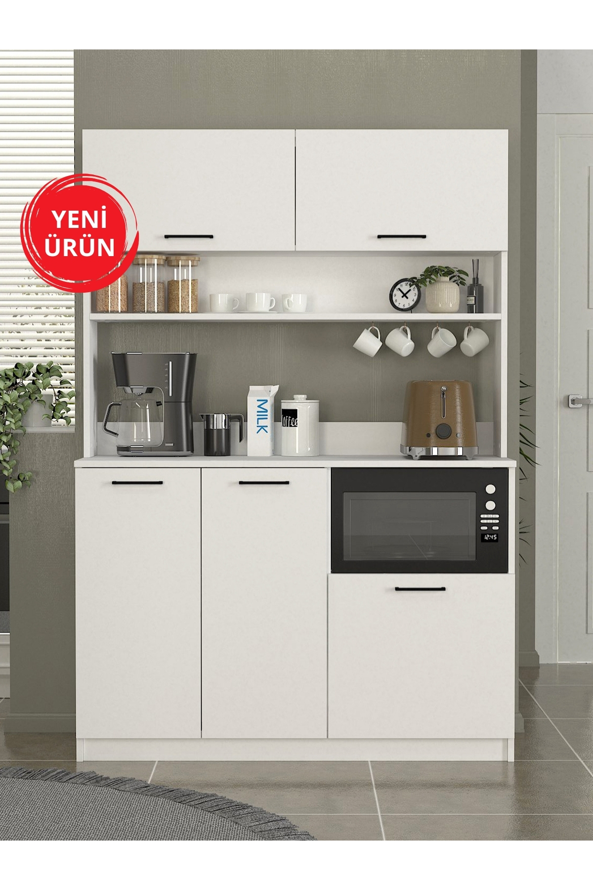 TOKO HF White Limited Edition 3個セット Dekorister Tuco 3 Kapaklı Mutfak Dolabı Kahve Köşesi Çok Amaçlı