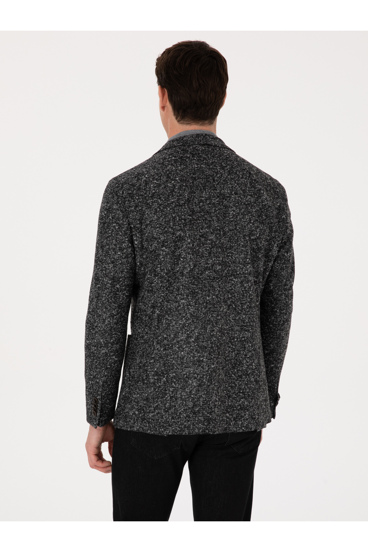 Cacharel  Füme Ex.Slim Fit Yün Karışımlı Ceket 50272729-VR058 - Görsel 5