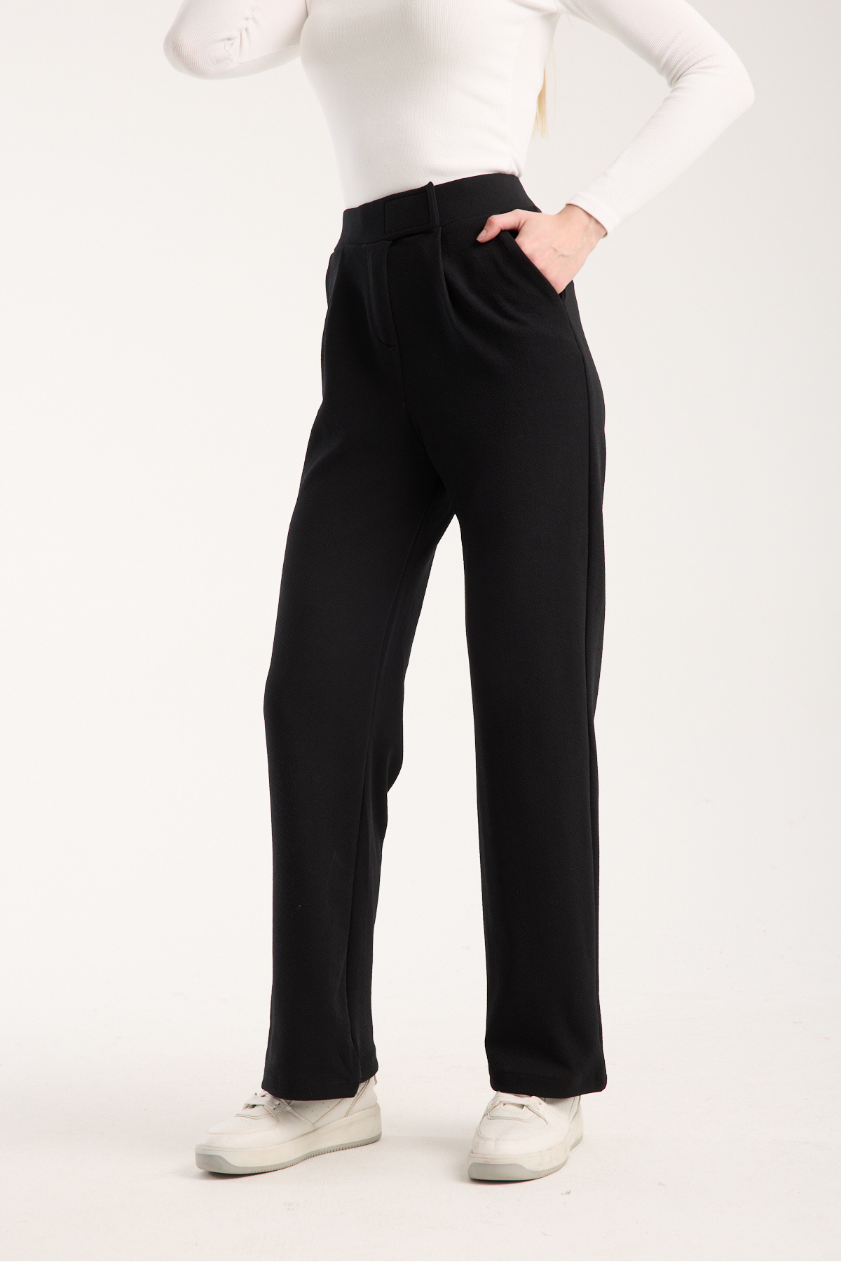 KAPHONE Γυναικείο παντελόνι Palazzo με ψηλόμεσο Velcro που κλείνει