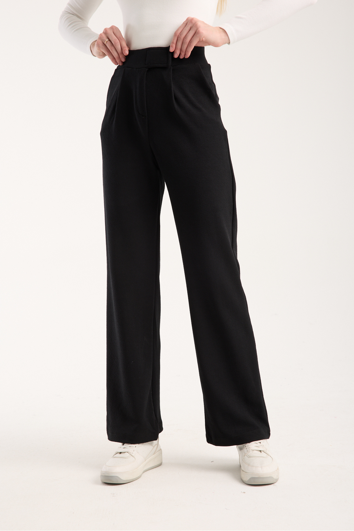 KAPHONE Γυναικείο παντελόνι Palazzo με ψηλόμεσο Velcro που κλείνει