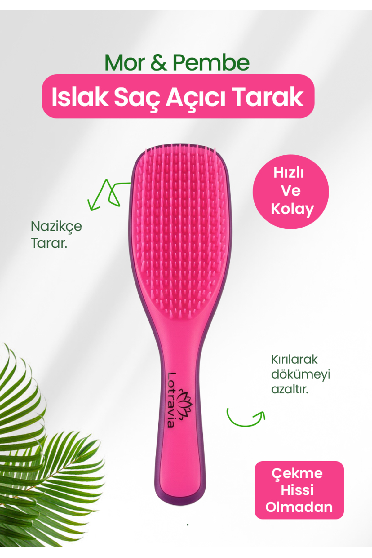 Lotravia Yeni Nesil Islak Saç Açıcı Tarak Magic Hair Brush