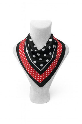 Vanelia Puantiye Desenli Saten Fular Bandana