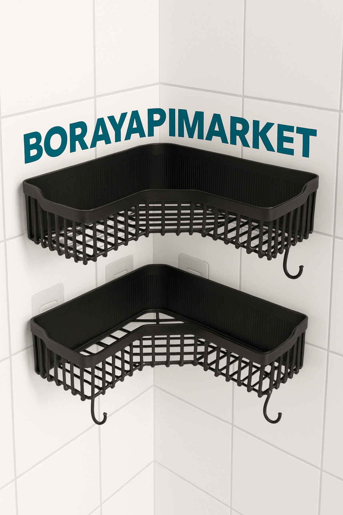 GenelTedarik Füme Yapışkanlı Duş Banyo Mutfak Köşesi Sabunluğu.1 Adet