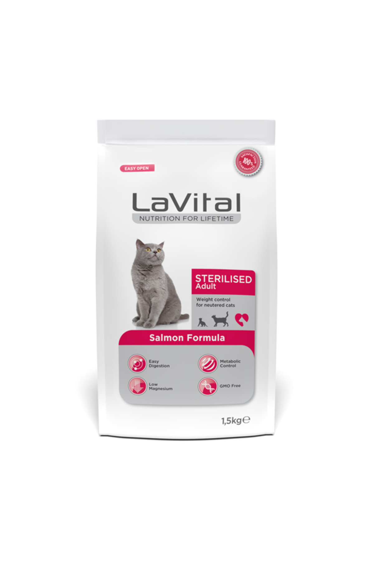 LaVital Sterilised Somonlu Kısırlaştırılmış Kedi Maması 1.5 Kg