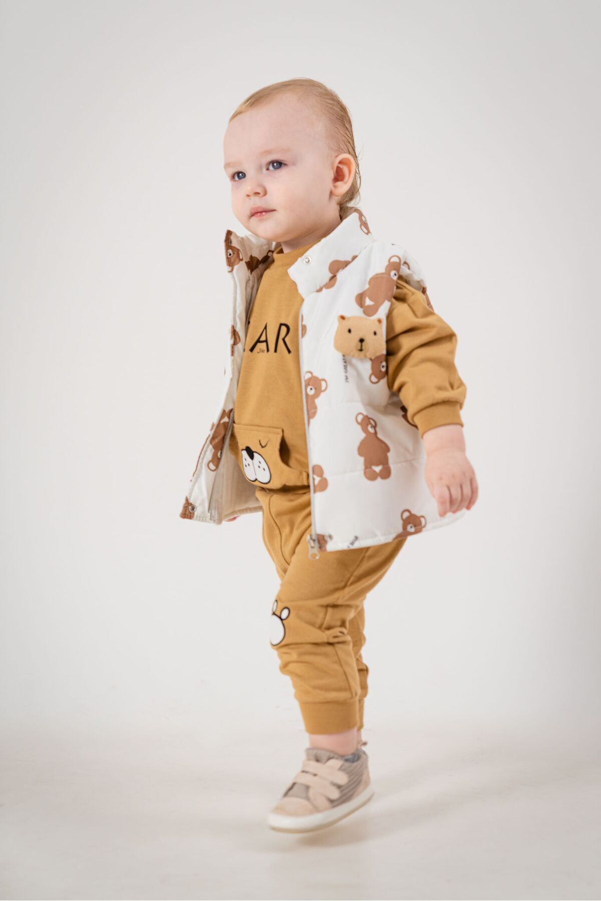 Jikko Baby Erkek Bebek Ayıcık Aksesuarlı Şişme Yelekli Eşofman İki İp 3'lü Takım 6060 fotoğrafı 2 (önizleme)