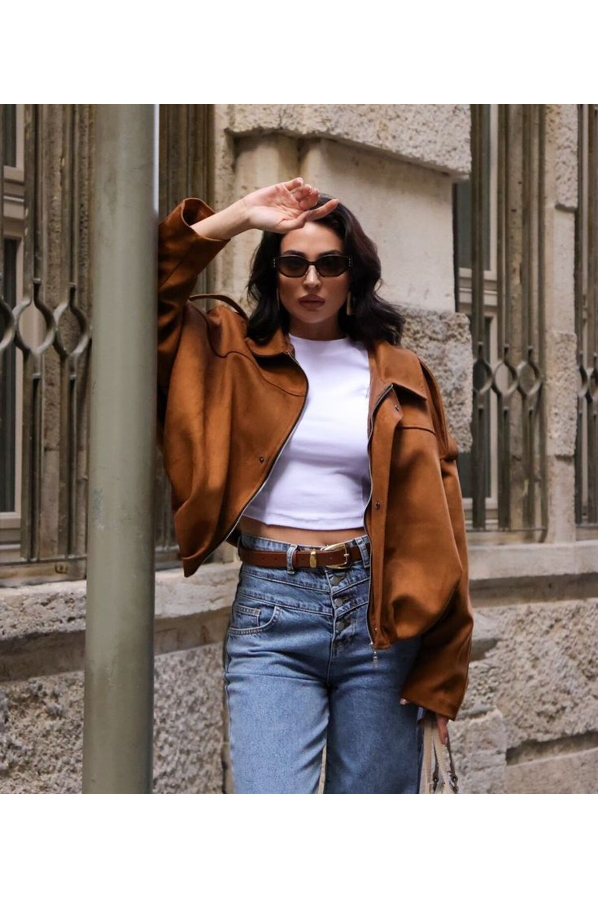 My Blog Hellbraune Clara Wildlederjacke - 2929