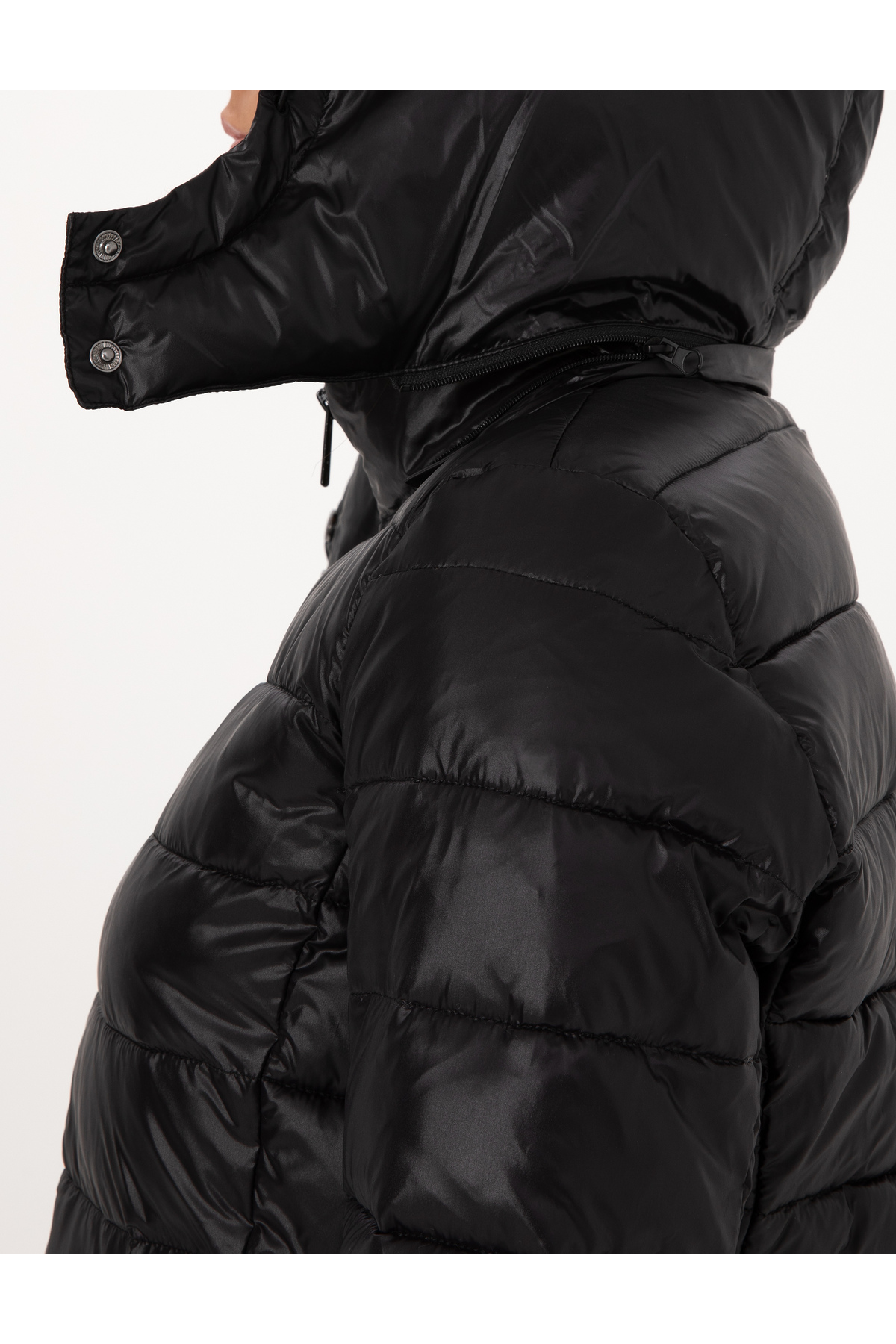 Pierre Cardin Siyah Çıkarılabilir Kapüşonlu Mont 50314169-VR046 görsel 3