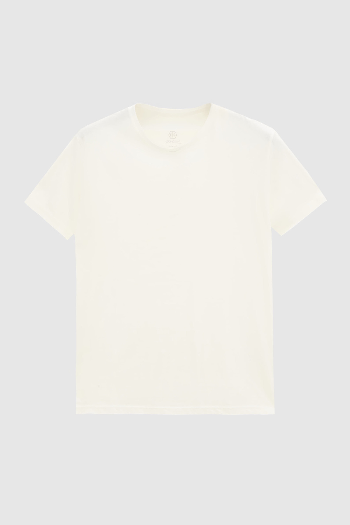 D'S Damat Ds Damat Slim Fit Beyaz Bisiklet Yaka %100 Pamuklu Nefes Alabilen T-Shirt görsel 5