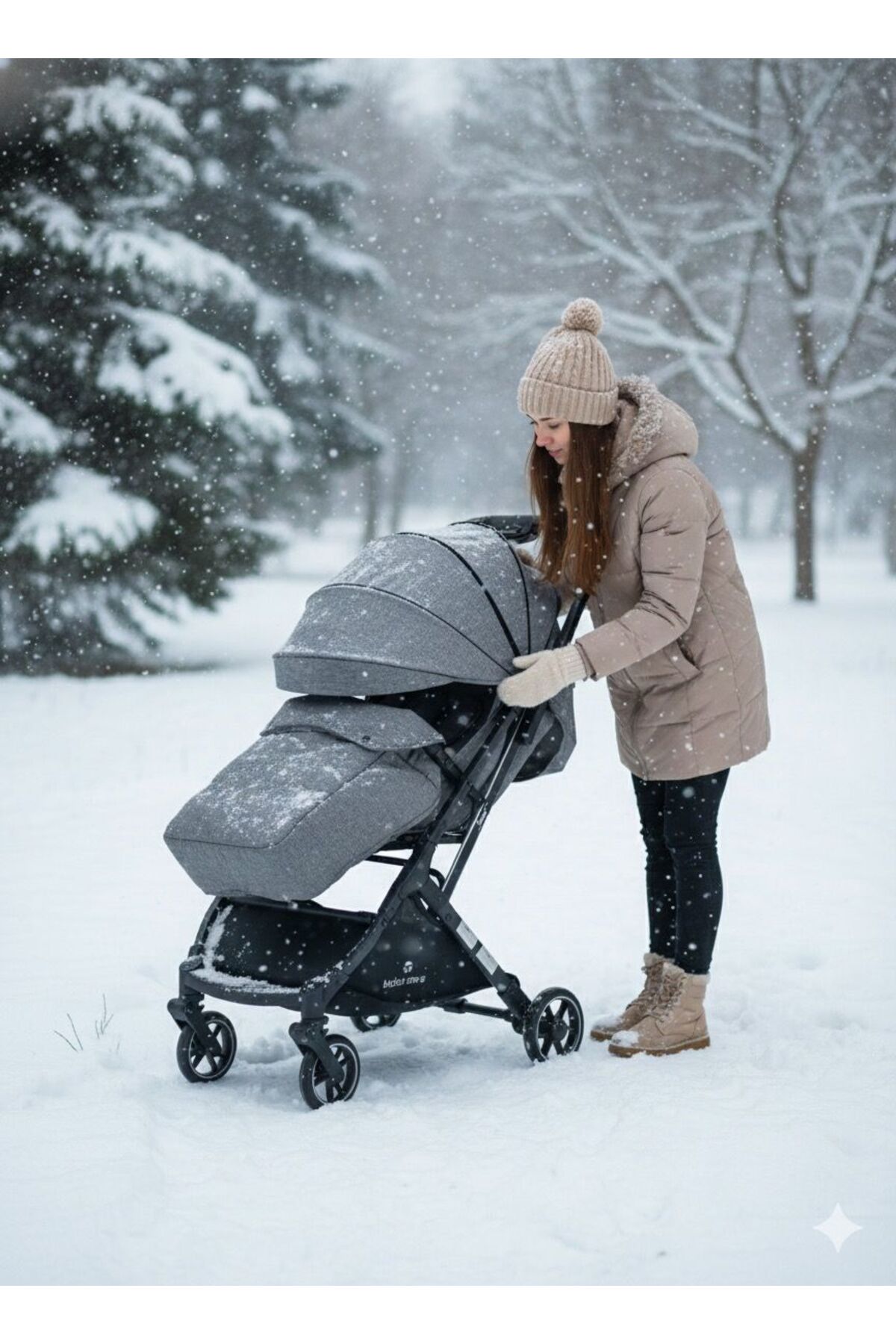 ÖYKÜ BEBEK DUNYASI Yeni Nesil Kabin Boy Bebek Arabası Baby Care Bagaj Seyahat Sistem Kışlık Ayak Örtüsü Yağmurluk fotoğrafı 2 (önizleme)