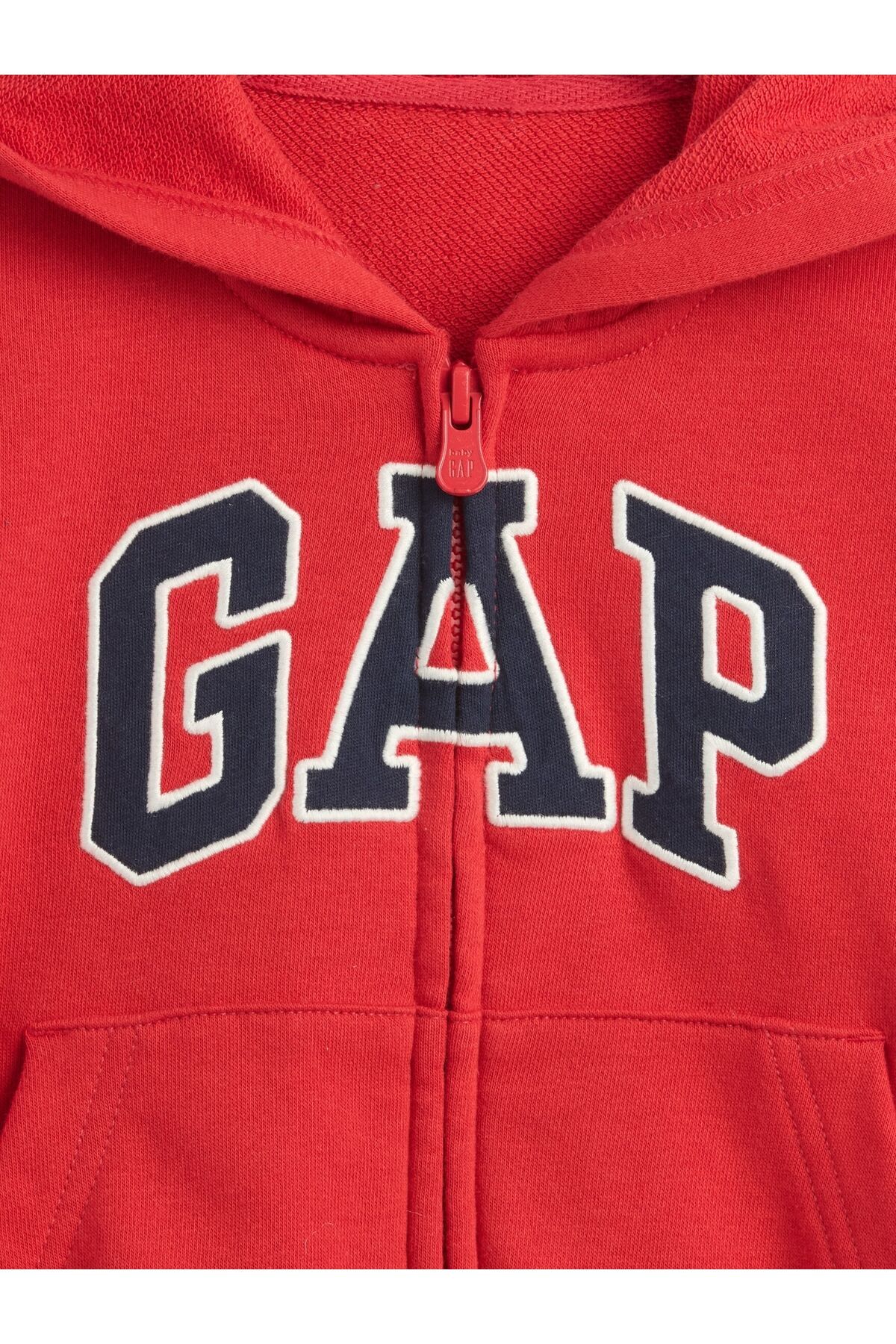 GAP Erkek Bebek Siyah Logo Relaxed Fermuarlı Sweatshirt fotoğrafı 2 (önizleme)