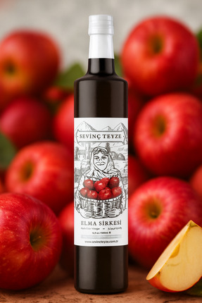 Sevinç Teyze Doğal Fermantasyon Elma Sirkesi, Apple Cider Vinegar 500ml
