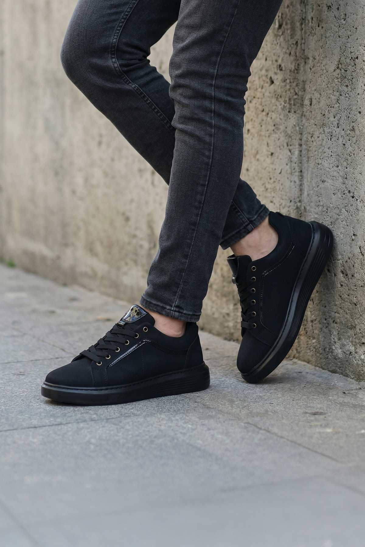 sauron  Erkek Spor Sneaker Ayakkabı Soft Siyah Ortopedik Tabanlı Rahat Ve Hafif M801 - Görsel 6