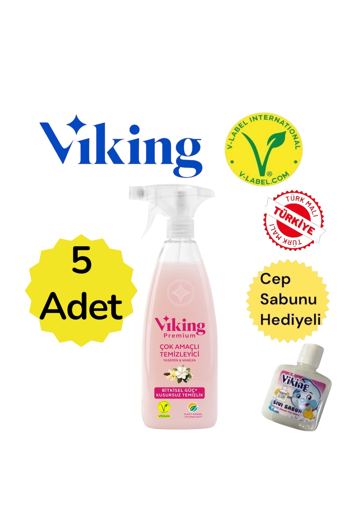 Viking 750 Ml * 5 Adet Vegan Premium Çok Amaçlı Temizleyici