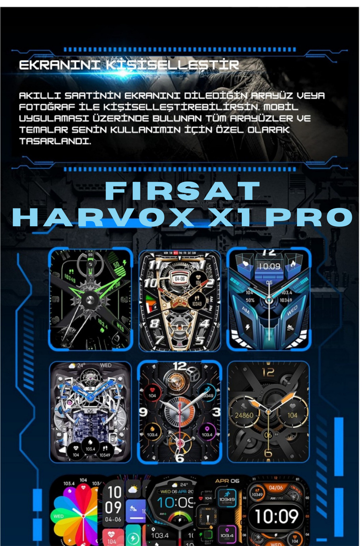 Genel Markalar Watch X1 Pro Saat Iphone Ve Android Tüm Telefonlara