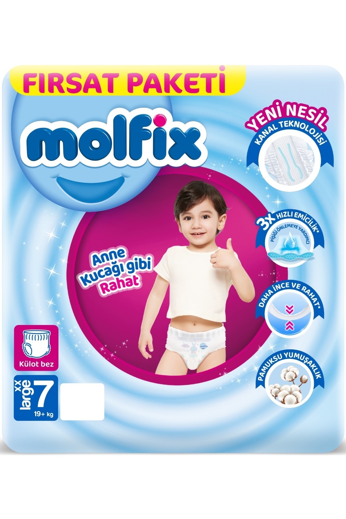 Molfix Külot Bebek Bezi 7 Beden Süper Fırsat Paketi 36x3 108 Adet fotoğrafı 6 (önizleme)