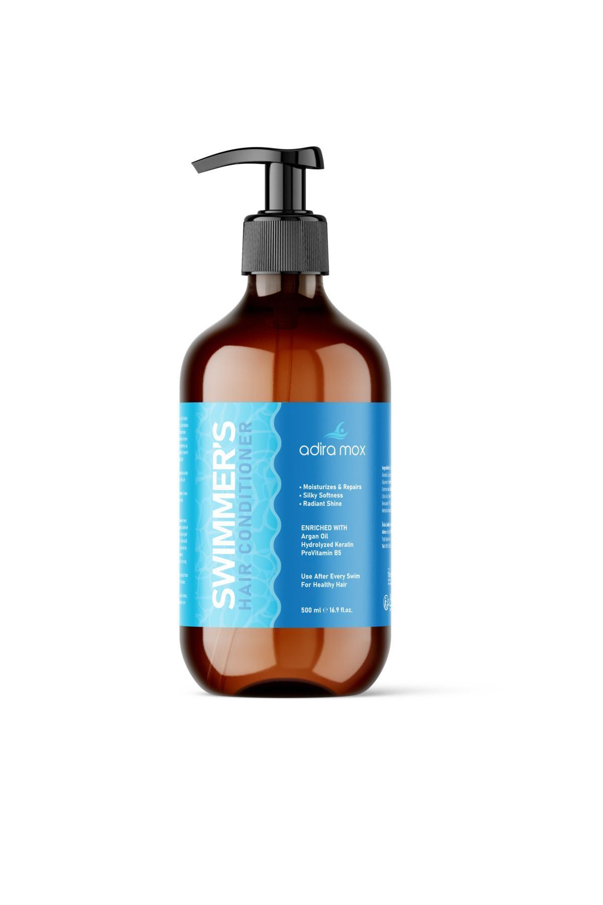 AdiraMox Deniz & Havuz Sonrası Onarıcı Saç Kremi – Keratin, Argan, Gliserin ve B5 Vitaminli 500 ml — 1981 — تصویر 4 از 9