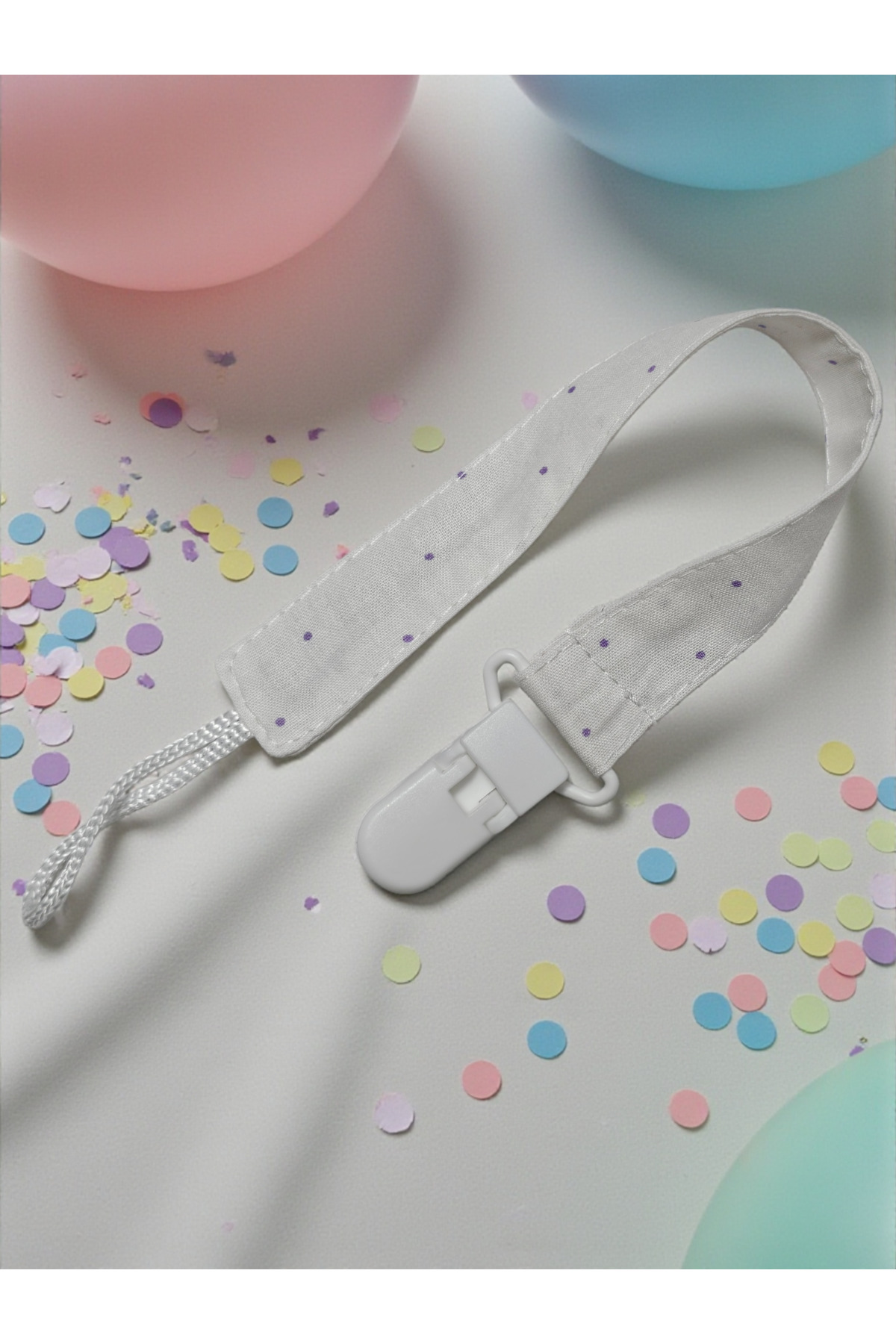 lucky baby Emzik Askısı 3 lü Set Plastik Klipsli Emzik Tutucu %100 Pamuklu Star Seri fotoğrafı 5 (önizleme)